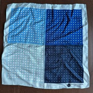 Weekend Casual 100% Silk Polka Dot Scarf – Blue Ombre – Excellent Condition